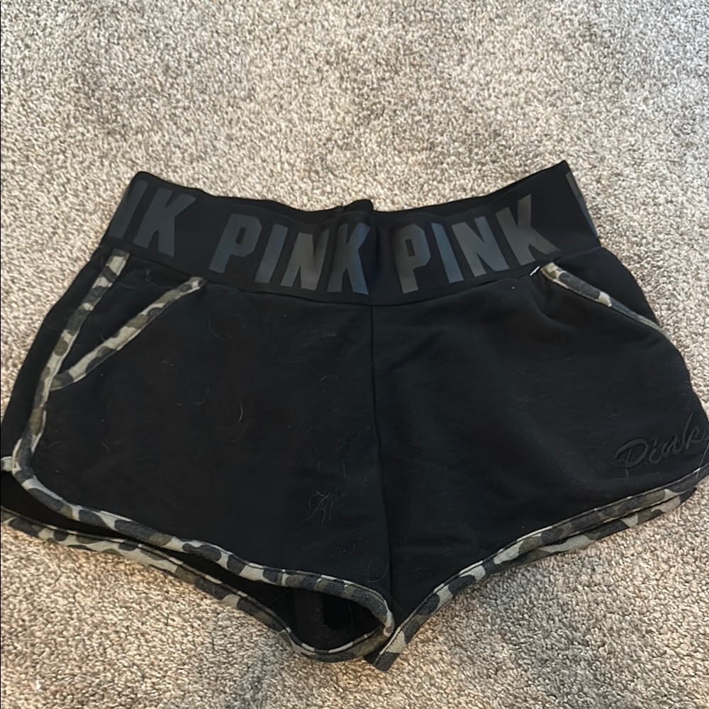 PINK Black Camo shorts